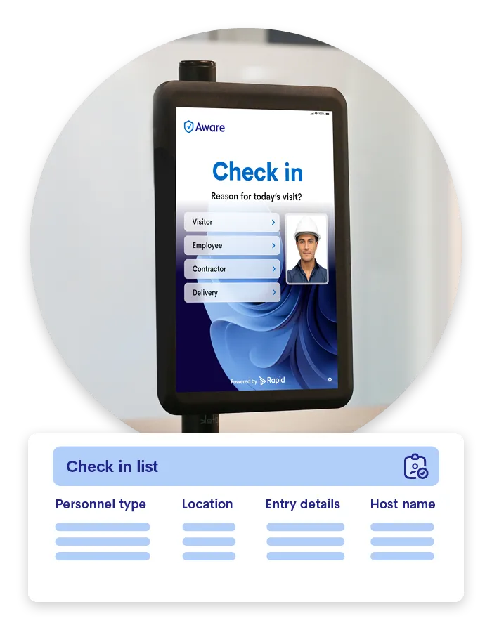 Rapid Aware Tablet Check In